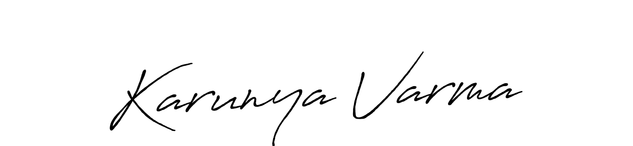Make a beautiful signature design for name Karunya Varma. Use this online signature maker to create a handwritten signature for free. Karunya Varma signature style 7 images and pictures png