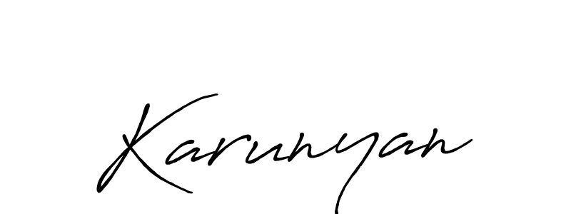 Create a beautiful signature design for name Karunyan. With this signature (Antro_Vectra_Bolder) fonts, you can make a handwritten signature for free. Karunyan signature style 7 images and pictures png
