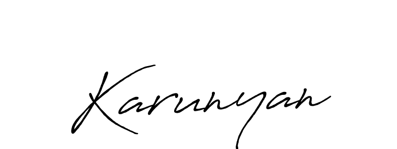 Similarly Antro_Vectra_Bolder is the best handwritten signature design. Signature creator online .You can use it as an online autograph creator for name Karunyan. Karunyan signature style 7 images and pictures png