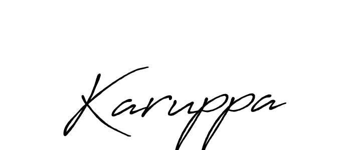 Also we have Karuppa name is the best signature style. Create professional handwritten signature collection using Antro_Vectra_Bolder autograph style. Karuppa signature style 7 images and pictures png