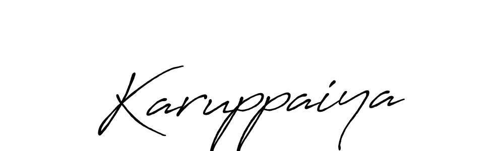 How to make Karuppaiya name signature. Use Antro_Vectra_Bolder style for creating short signs online. This is the latest handwritten sign. Karuppaiya signature style 7 images and pictures png