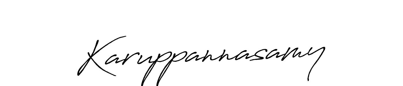 Also we have Karuppannasamy name is the best signature style. Create professional handwritten signature collection using Antro_Vectra_Bolder autograph style. Karuppannasamy signature style 7 images and pictures png