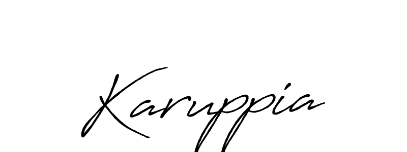 The best way (Antro_Vectra_Bolder) to make a short signature is to pick only two or three words in your name. The name Karuppia include a total of six letters. For converting this name. Karuppia signature style 7 images and pictures png