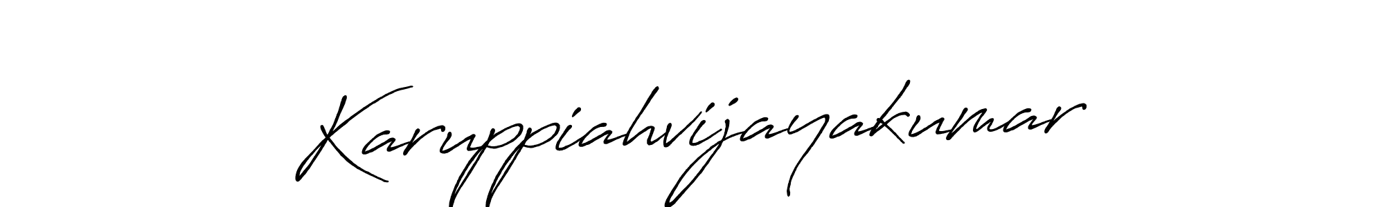 You should practise on your own different ways (Antro_Vectra_Bolder) to write your name (Karuppiahvijayakumar) in signature. don't let someone else do it for you. Karuppiahvijayakumar signature style 7 images and pictures png