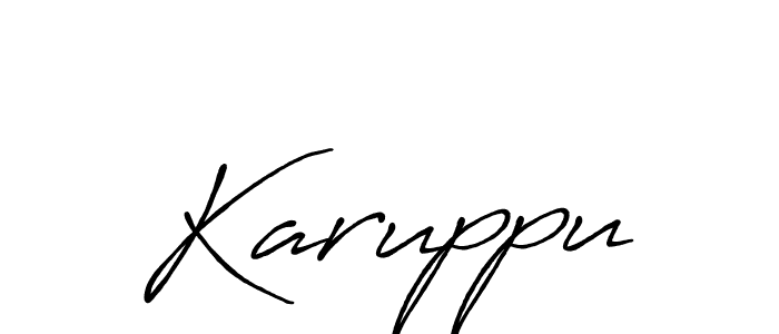 Karuppu stylish signature style. Best Handwritten Sign (Antro_Vectra_Bolder) for my name. Handwritten Signature Collection Ideas for my name Karuppu. Karuppu signature style 7 images and pictures png