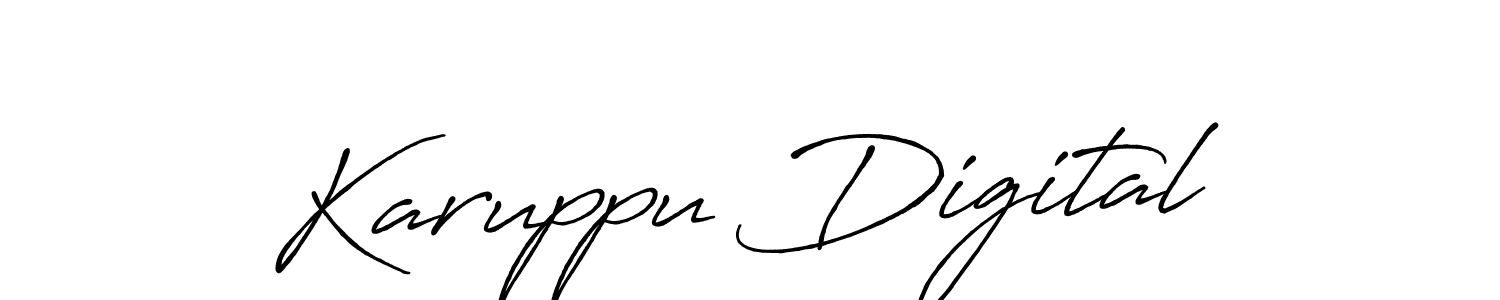 Create a beautiful signature design for name Karuppu Digital. With this signature (Antro_Vectra_Bolder) fonts, you can make a handwritten signature for free. Karuppu Digital signature style 7 images and pictures png