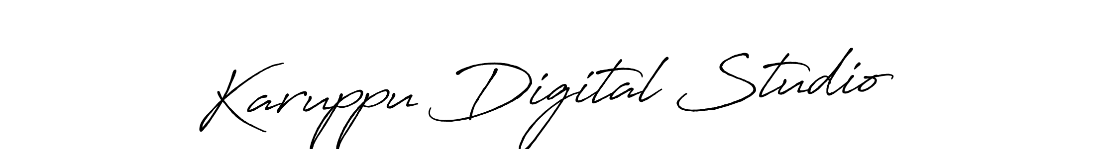 How to make Karuppu Digital Studio name signature. Use Antro_Vectra_Bolder style for creating short signs online. This is the latest handwritten sign. Karuppu Digital Studio signature style 7 images and pictures png