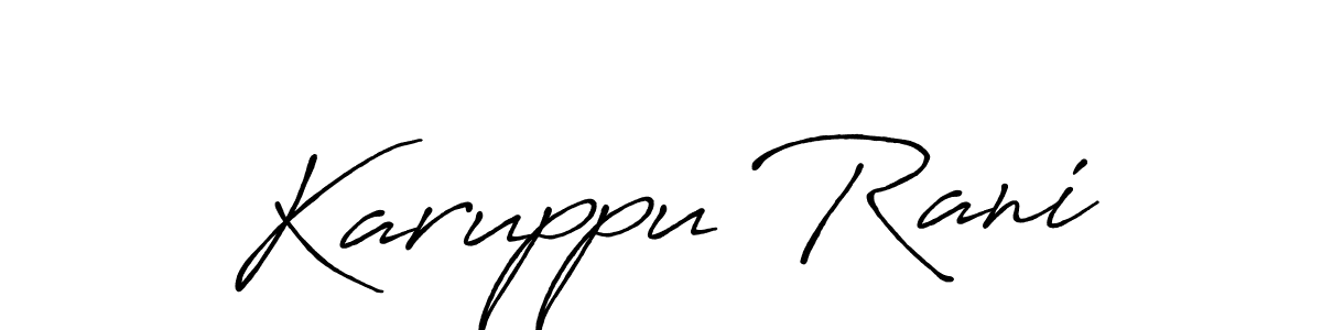Here are the top 10 professional signature styles for the name Karuppu Rani. These are the best autograph styles you can use for your name. Karuppu Rani signature style 7 images and pictures png