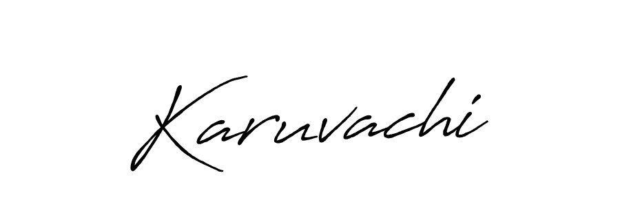 if you are searching for the best signature style for your name Karuvachi. so please give up your signature search. here we have designed multiple signature styles  using Antro_Vectra_Bolder. Karuvachi signature style 7 images and pictures png