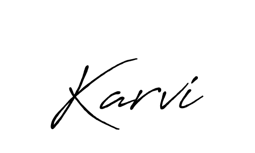 How to make Karvi signature? Antro_Vectra_Bolder is a professional autograph style. Create handwritten signature for Karvi name. Karvi signature style 7 images and pictures png