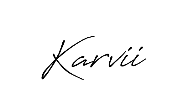 Karvii stylish signature style. Best Handwritten Sign (Antro_Vectra_Bolder) for my name. Handwritten Signature Collection Ideas for my name Karvii. Karvii signature style 7 images and pictures png