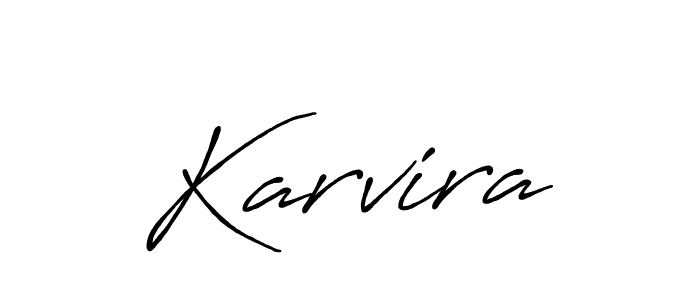 Antro_Vectra_Bolder is a professional signature style that is perfect for those who want to add a touch of class to their signature. It is also a great choice for those who want to make their signature more unique. Get Karvira name to fancy signature for free. Karvira signature style 7 images and pictures png