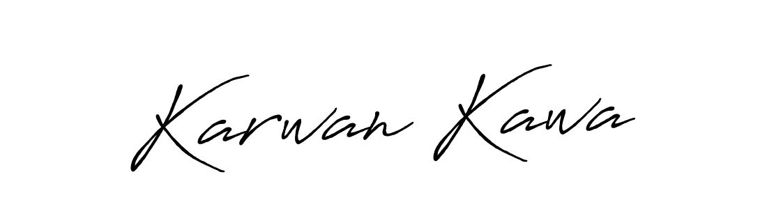 Use a signature maker to create a handwritten signature online. With this signature software, you can design (Antro_Vectra_Bolder) your own signature for name Karwan Kawa. Karwan Kawa signature style 7 images and pictures png