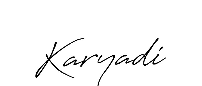 Create a beautiful signature design for name Karyadi. With this signature (Antro_Vectra_Bolder) fonts, you can make a handwritten signature for free. Karyadi signature style 7 images and pictures png