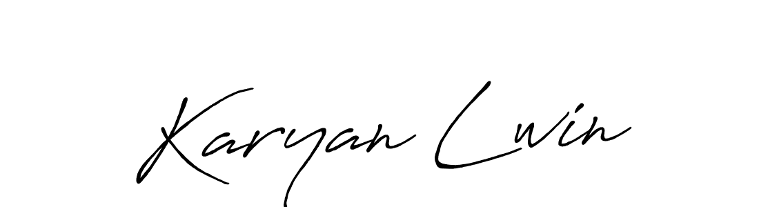 Also You can easily find your signature by using the search form. We will create Karyan Lwin name handwritten signature images for you free of cost using Antro_Vectra_Bolder sign style. Karyan Lwin signature style 7 images and pictures png