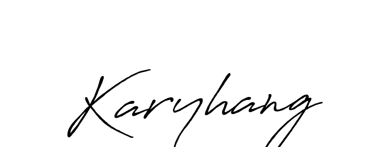 Also You can easily find your signature by using the search form. We will create Karyhang name handwritten signature images for you free of cost using Antro_Vectra_Bolder sign style. Karyhang signature style 7 images and pictures png