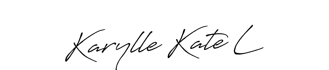 Karylle Kate L stylish signature style. Best Handwritten Sign (Antro_Vectra_Bolder) for my name. Handwritten Signature Collection Ideas for my name Karylle Kate L. Karylle Kate L signature style 7 images and pictures png