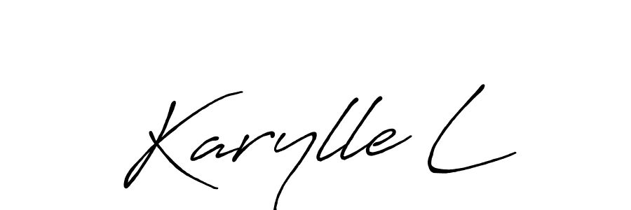 Design your own signature with our free online signature maker. With this signature software, you can create a handwritten (Antro_Vectra_Bolder) signature for name Karylle L. Karylle L signature style 7 images and pictures png