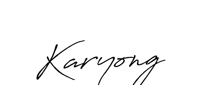 How to make Karyong name signature. Use Antro_Vectra_Bolder style for creating short signs online. This is the latest handwritten sign. Karyong signature style 7 images and pictures png