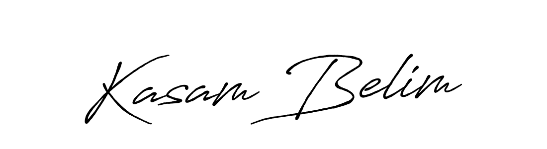 if you are searching for the best signature style for your name Kasam Belim. so please give up your signature search. here we have designed multiple signature styles  using Antro_Vectra_Bolder. Kasam Belim signature style 7 images and pictures png