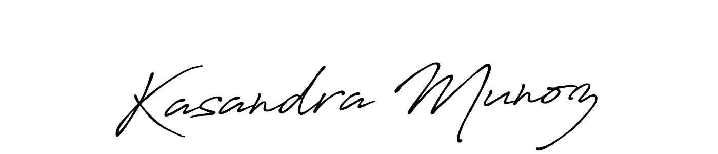 You should practise on your own different ways (Antro_Vectra_Bolder) to write your name (Kasandra Munoz) in signature. don't let someone else do it for you. Kasandra Munoz signature style 7 images and pictures png