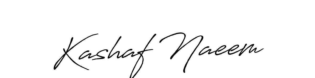 Make a beautiful signature design for name Kashaf Naeem. With this signature (Antro_Vectra_Bolder) style, you can create a handwritten signature for free. Kashaf Naeem signature style 7 images and pictures png