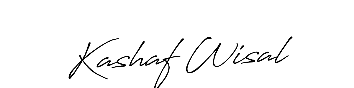 Create a beautiful signature design for name Kashaf Wisal. With this signature (Antro_Vectra_Bolder) fonts, you can make a handwritten signature for free. Kashaf Wisal signature style 7 images and pictures png