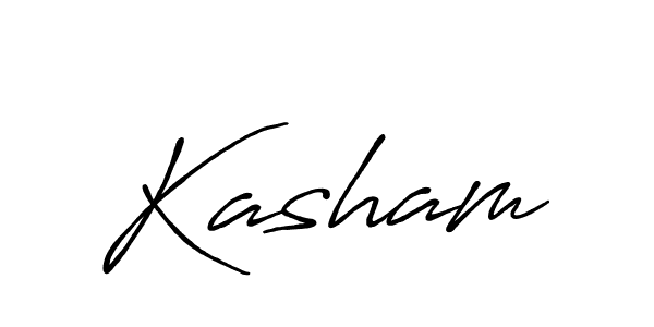 Make a beautiful signature design for name Kasham. With this signature (Antro_Vectra_Bolder) style, you can create a handwritten signature for free. Kasham signature style 7 images and pictures png