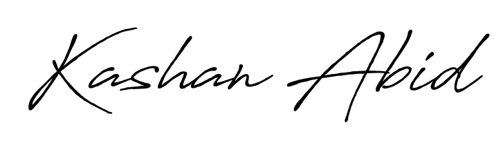 Express your personality with a custom Kashan Abid signature crafted with Antro_Vectra_Bolder typography. Free transparent PNG download available. Kashan Abid signature style 7 images and pictures png