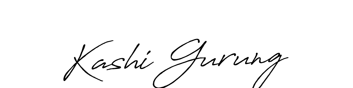 Create a beautiful signature design for name Kashi Gurung. With this signature (Antro_Vectra_Bolder) fonts, you can make a handwritten signature for free. Kashi Gurung signature style 7 images and pictures png