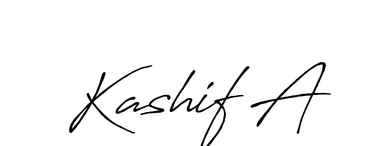 Kashif A stylish signature style. Best Handwritten Sign (Antro_Vectra_Bolder) for my name. Handwritten Signature Collection Ideas for my name Kashif A. Kashif A signature style 7 images and pictures png