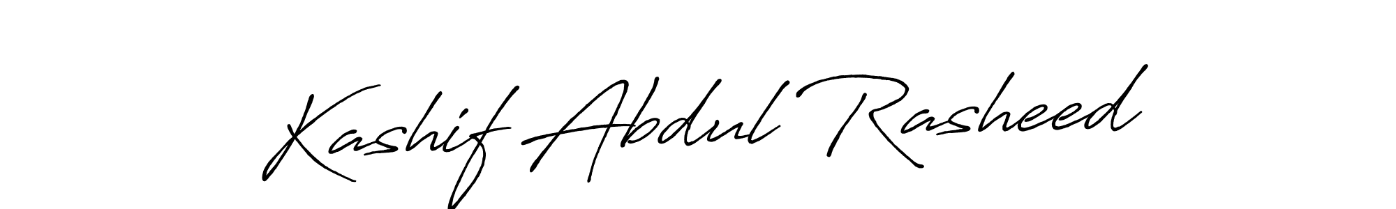 Design your own signature with our free online signature maker. With this signature software, you can create a handwritten (Antro_Vectra_Bolder) signature for name Kashif Abdul Rasheed. Kashif Abdul Rasheed signature style 7 images and pictures png
