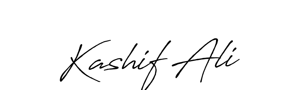 How to make Kashif Ali name signature. Use Antro_Vectra_Bolder style for creating short signs online. This is the latest handwritten sign. Kashif Ali signature style 7 images and pictures png