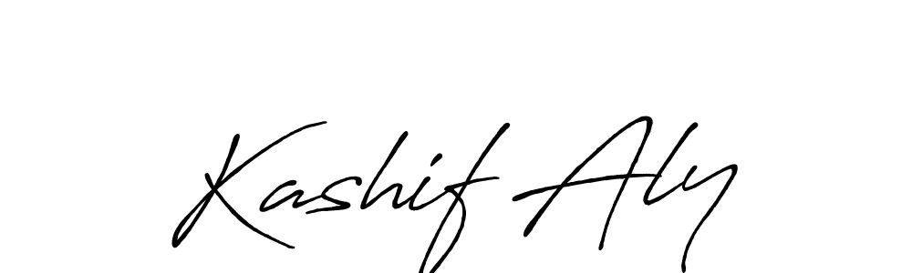 How to make Kashif Aly name signature. Use Antro_Vectra_Bolder style for creating short signs online. This is the latest handwritten sign. Kashif Aly signature style 7 images and pictures png