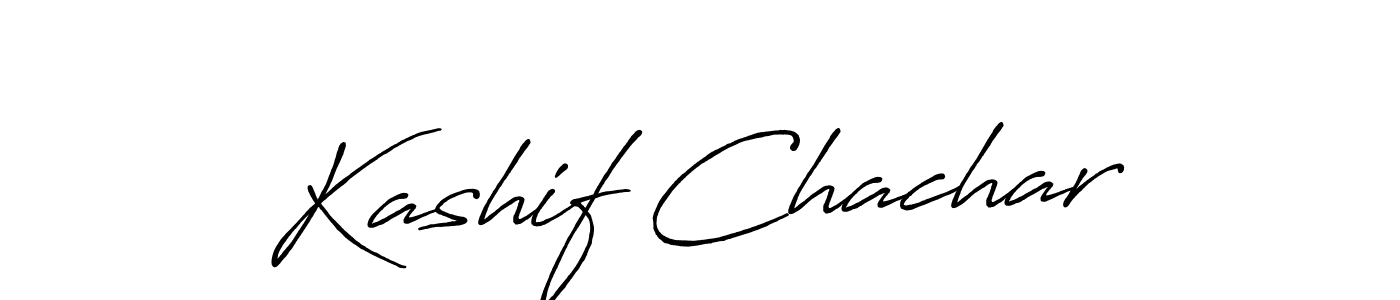 Make a beautiful signature design for name Kashif Chachar. With this signature (Antro_Vectra_Bolder) style, you can create a handwritten signature for free. Kashif Chachar signature style 7 images and pictures png