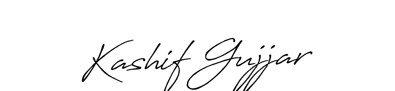 Kashif Gujjar stylish signature style. Best Handwritten Sign (Antro_Vectra_Bolder) for my name. Handwritten Signature Collection Ideas for my name Kashif Gujjar. Kashif Gujjar signature style 7 images and pictures png