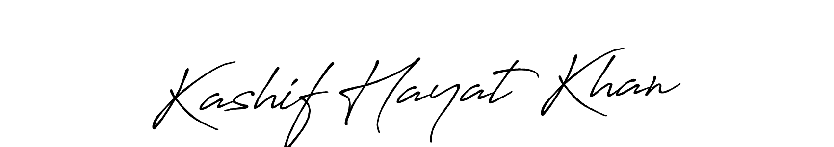 Make a beautiful signature design for name Kashif Hayat Khan. With this signature (Antro_Vectra_Bolder) style, you can create a handwritten signature for free. Kashif Hayat Khan signature style 7 images and pictures png