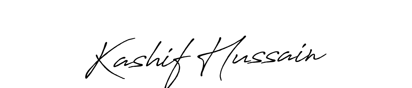 Make a beautiful signature design for name Kashif Hussain. With this signature (Antro_Vectra_Bolder) style, you can create a handwritten signature for free. Kashif Hussain signature style 7 images and pictures png