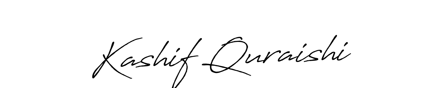 Make a beautiful signature design for name Kashif Quraishi. With this signature (Antro_Vectra_Bolder) style, you can create a handwritten signature for free. Kashif Quraishi signature style 7 images and pictures png