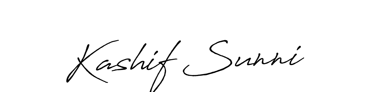 Also we have Kashif Sunni name is the best signature style. Create professional handwritten signature collection using Antro_Vectra_Bolder autograph style. Kashif Sunni signature style 7 images and pictures png