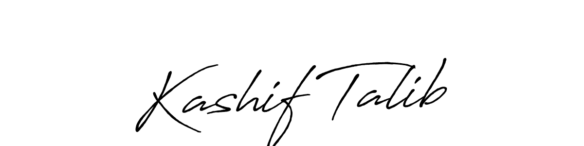 Kashif Talib stylish signature style. Best Handwritten Sign (Antro_Vectra_Bolder) for my name. Handwritten Signature Collection Ideas for my name Kashif Talib. Kashif Talib signature style 7 images and pictures png