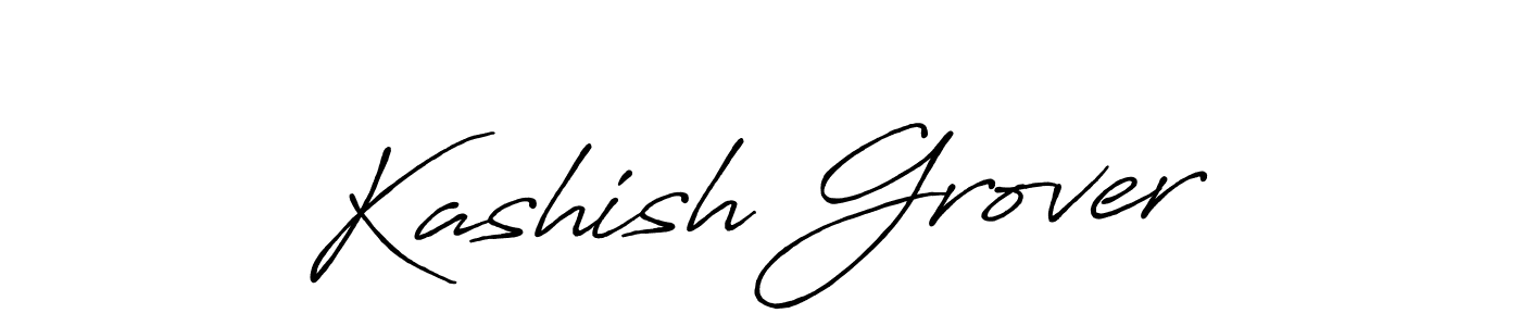 Design your own signature with our free online signature maker. With this signature software, you can create a handwritten (Antro_Vectra_Bolder) signature for name Kashish Grover. Kashish Grover signature style 7 images and pictures png