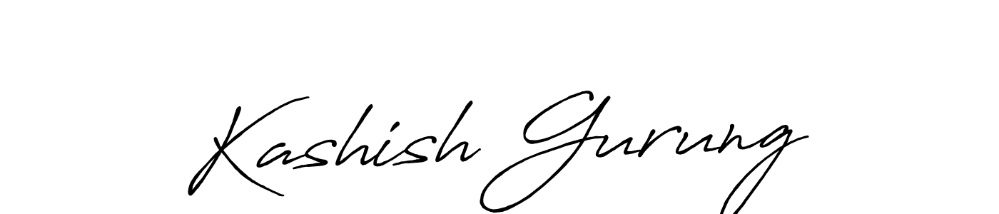 Use a signature maker to create a handwritten signature online. With this signature software, you can design (Antro_Vectra_Bolder) your own signature for name Kashish Gurung. Kashish Gurung signature style 7 images and pictures png