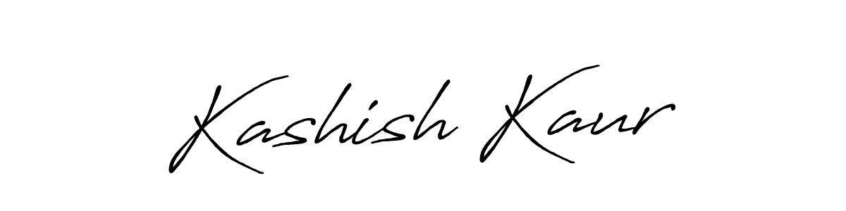 Make a beautiful signature design for name Kashish Kaur. With this signature (Antro_Vectra_Bolder) style, you can create a handwritten signature for free. Kashish Kaur signature style 7 images and pictures png