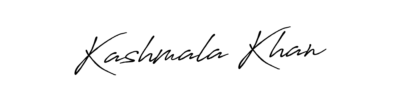 Make a beautiful signature design for name Kashmala Khan. With this signature (Antro_Vectra_Bolder) style, you can create a handwritten signature for free. Kashmala Khan signature style 7 images and pictures png