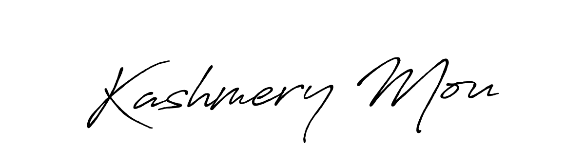 Kashmery Mou stylish signature style. Best Handwritten Sign (Antro_Vectra_Bolder) for my name. Handwritten Signature Collection Ideas for my name Kashmery Mou. Kashmery Mou signature style 7 images and pictures png
