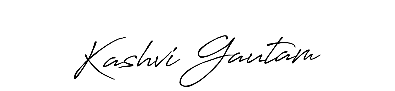 How to make Kashvi Gautam name signature. Use Antro_Vectra_Bolder style for creating short signs online. This is the latest handwritten sign. Kashvi Gautam signature style 7 images and pictures png