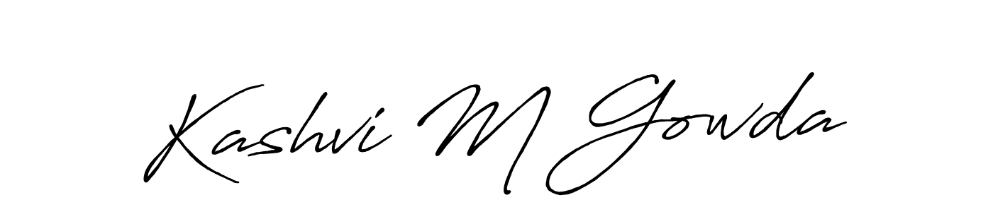 Use a signature maker to create a handwritten signature online. With this signature software, you can design (Antro_Vectra_Bolder) your own signature for name Kashvi M Gowda. Kashvi M Gowda signature style 7 images and pictures png