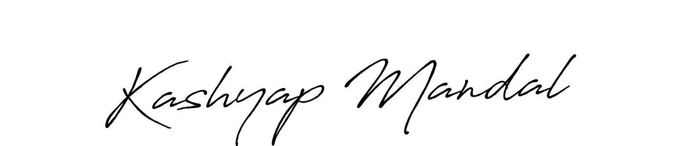 Create a beautiful signature design for name Kashyap Mandal. With this signature (Antro_Vectra_Bolder) fonts, you can make a handwritten signature for free. Kashyap Mandal signature style 7 images and pictures png