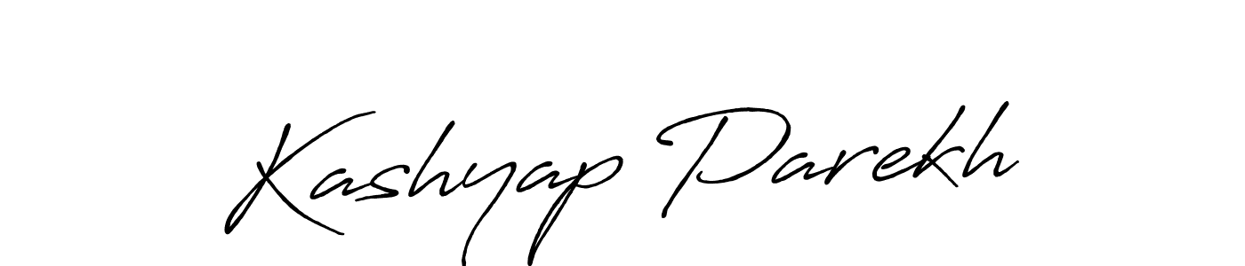 Make a beautiful signature design for name Kashyap Parekh. With this signature (Antro_Vectra_Bolder) style, you can create a handwritten signature for free. Kashyap Parekh signature style 7 images and pictures png